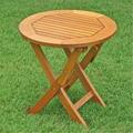 International Caravan Royal Tahiti Round Wood Folding Table TT-RT-014